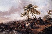 Philips Wouwerman Halt of the Hunting Party oil on canvas